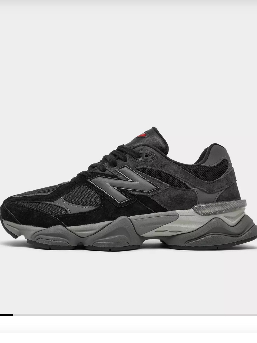 New Balance Men's 9060 Black and Gray Sneakers Sz 10